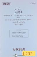 Ikegai-Ikegai AX20 & AX25II, NC Lathe Tooling Manual 1957-AX20-AX25II-01